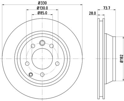 8DD355129761 HELLA Тормозной диск