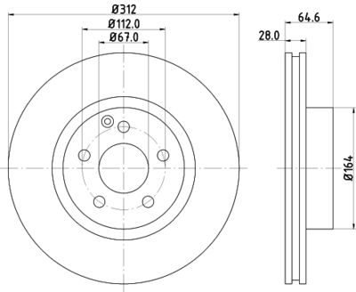 8DD355127771 HELLA Тормозной диск