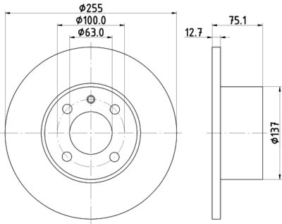 MDC164 MINTEX Тормозной диск