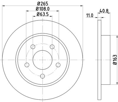 MDC1642C MINTEX Тормозной диск