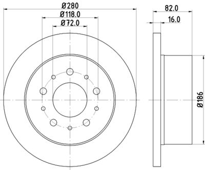 8DD355108961 HELLA Тормозной диск