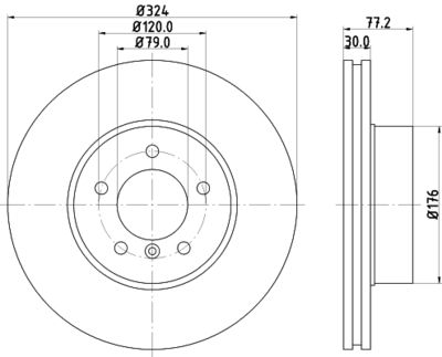 MDC1659C MINTEX Тормозной диск