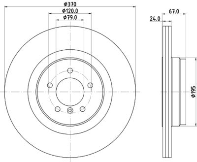 MDC1662 MINTEX Тормозной диск