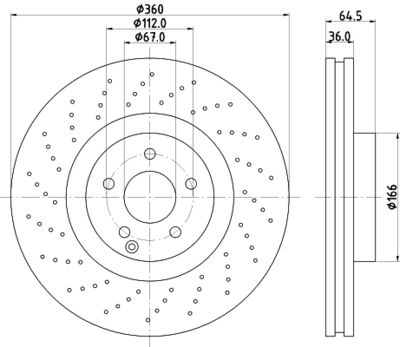 8DD355127961 HELLA Тормозной диск