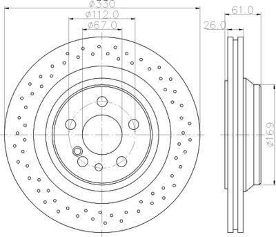 8DD355110191 HELLA Тормозной диск