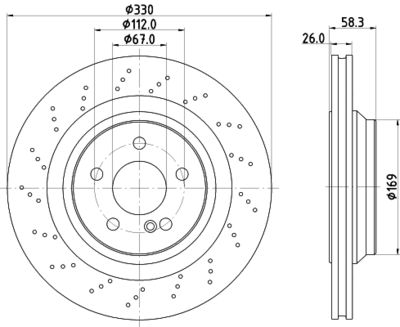 MDC1669 MINTEX Тормозной диск