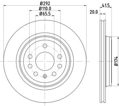 MDC1675 MINTEX Тормозной диск