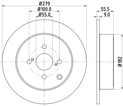 8DD355110511 HELLA Тормозной диск