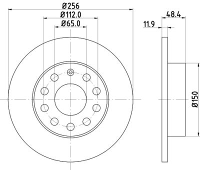 MDC1679C MINTEX Тормозной диск