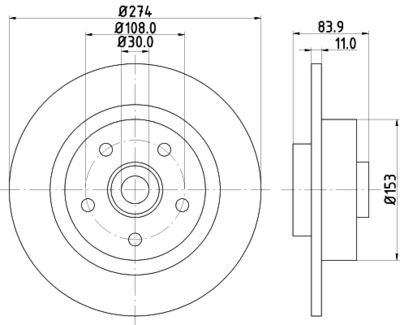 8DD355112361 HELLA Тормозной диск