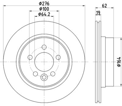 MDC1683 MINTEX Тормозной диск