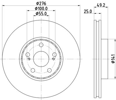 8DD355110531 HELLA Тормозной диск