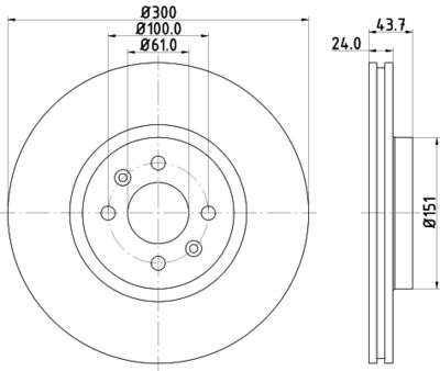 MDC1693 MINTEX Тормозной диск