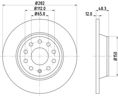 MDC1698C MINTEX Тормозной диск