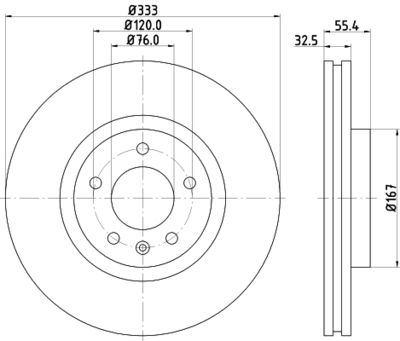 MDC1705 MINTEX Тормозной диск