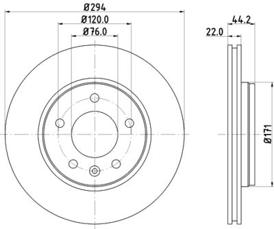 8DD355109701 HELLA Тормозной диск