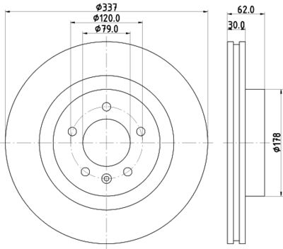 8DD355111481 HELLA Тормозной диск