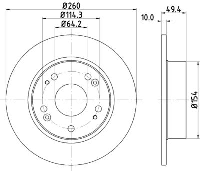 MDC1721C MINTEX Тормозной диск