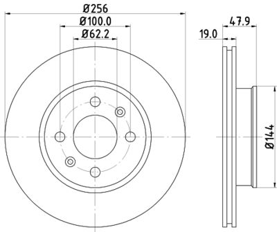 MDC1723 MINTEX Тормозной диск