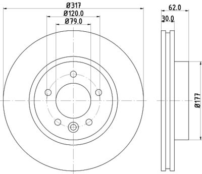 MDC1727C MINTEX Тормозной диск