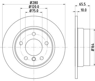 8DD355111261 HELLA Тормозной диск