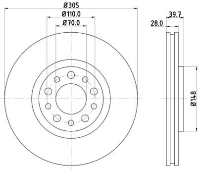 8DD355112511 HELLA Тормозной диск