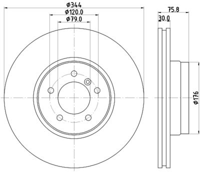 8DD355128381 HELLA Тормозной диск