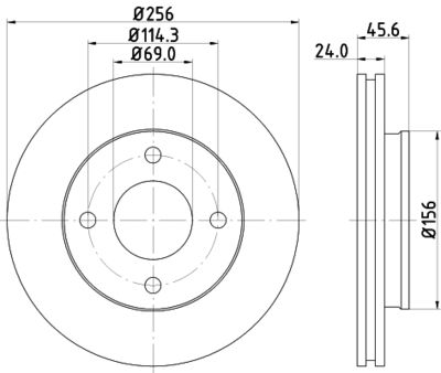 8DD355111511 HELLA Тормозной диск