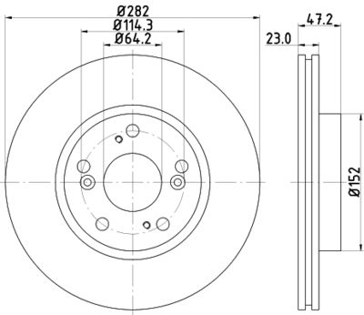 MDC1766C MINTEX Тормозной диск