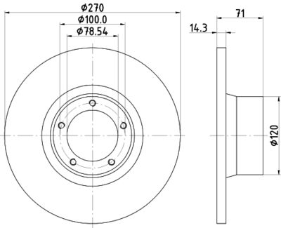 MDC177 MINTEX Тормозной диск