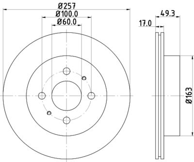 8DD355110971 HELLA Тормозной диск