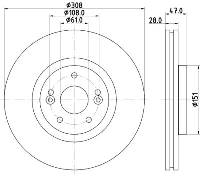 8DD355113741 HELLA Тормозной диск