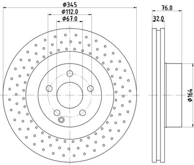 8DD355107941 HELLA Тормозной диск