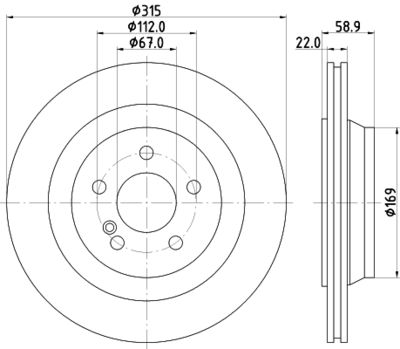 MDC1782 MINTEX Тормозной диск