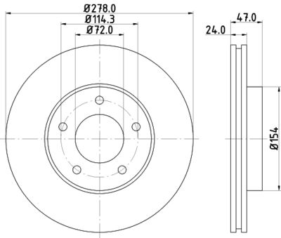 8DD355112731 HELLA Тормозной диск