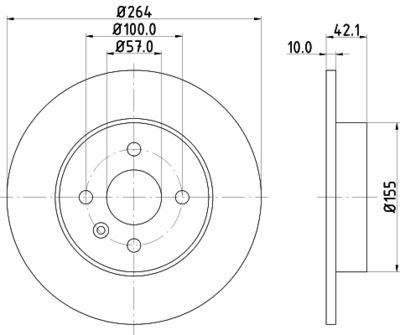 8DD355110271 HELLA Тормозной диск