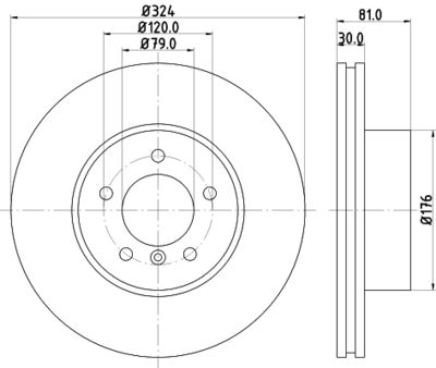 8DD355129771 HELLA Тормозной диск