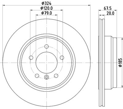 MDC1796 MINTEX Тормозной диск