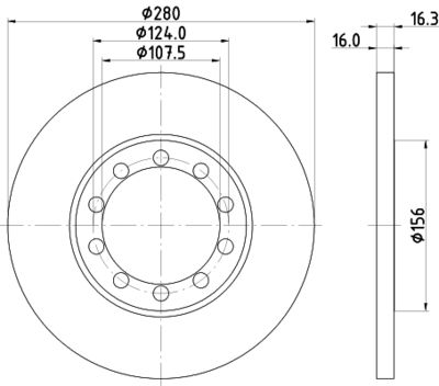 8DD355113291 HELLA Тормозной диск