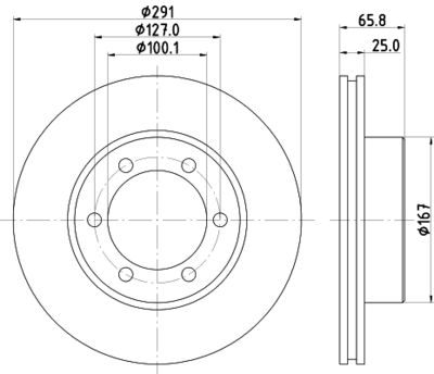 MDC1819 MINTEX Тормозной диск