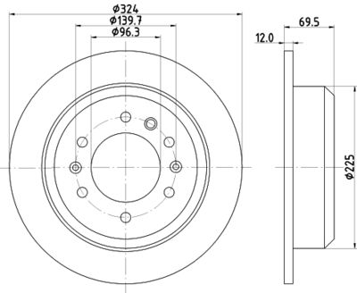 MDC1823 MINTEX Тормозной диск