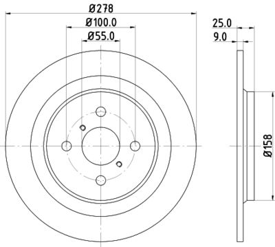 8DD355114051 HELLA Тормозной диск