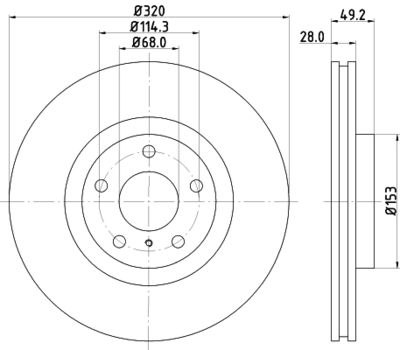 PCD12941 DON Тормозной диск