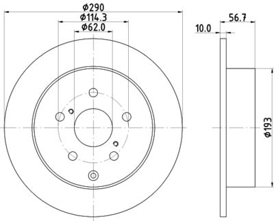 MDC1840 MINTEX Тормозной диск