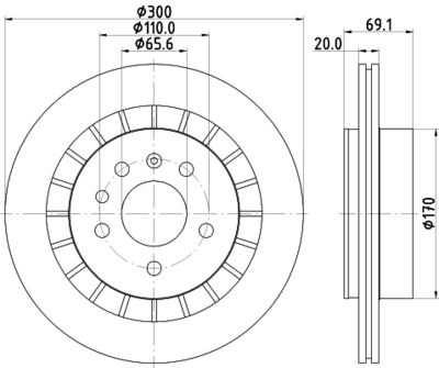 8DD355114381 HELLA Тормозной диск