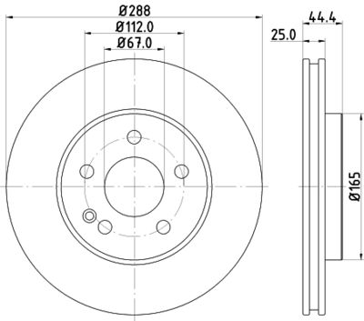 8DD355111081 HELLA Тормозной диск