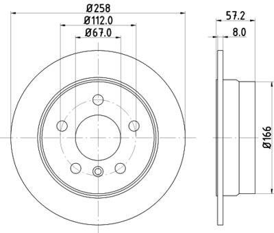 8DD355111101 HELLA Тормозной диск