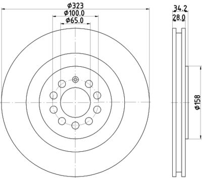 MDC1851 MINTEX Тормозной диск