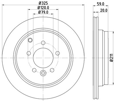 8DD355118771 HELLA Тормозной диск