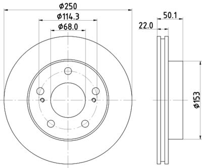 MDC1853 MINTEX Тормозной диск